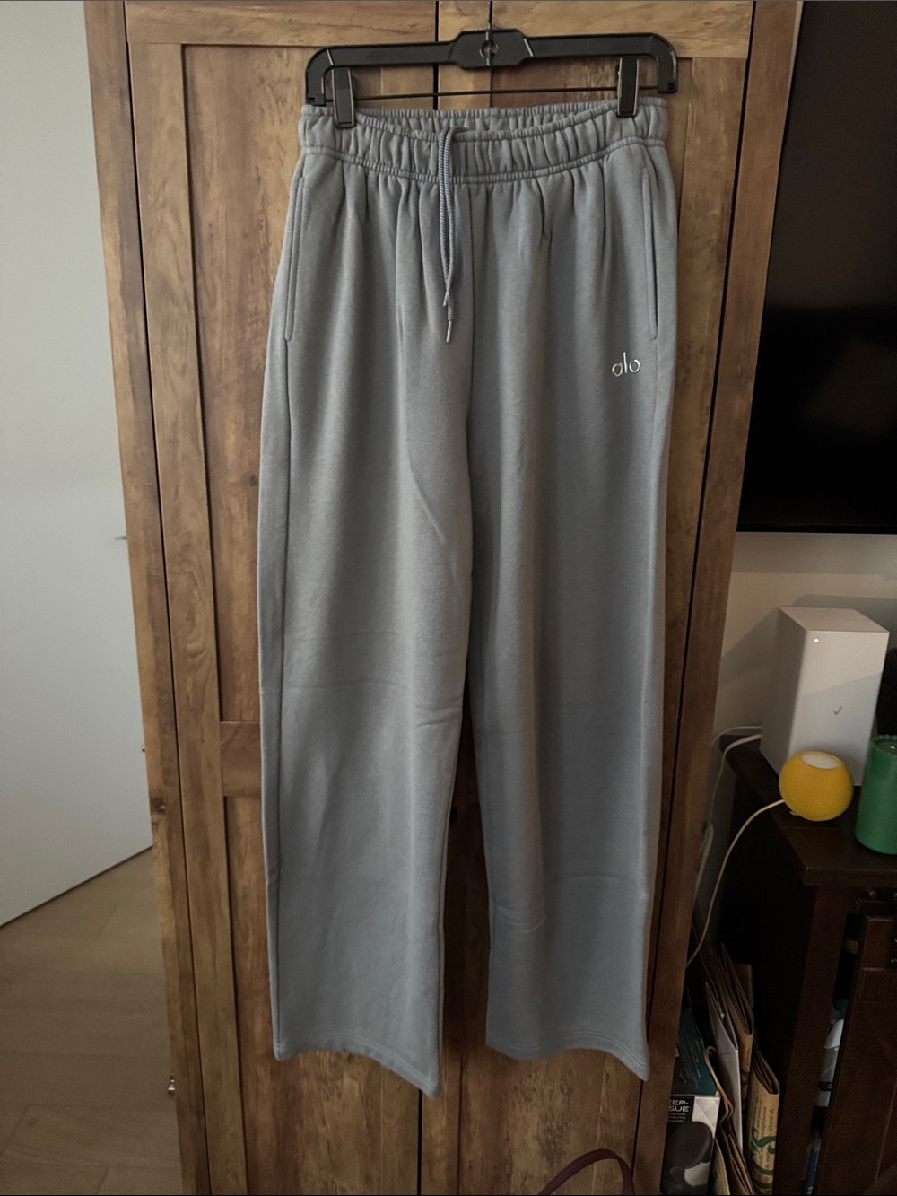 Alo Wide Leg blue Grey Sweatpants